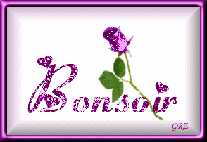 Gif animé bonsoir rose
